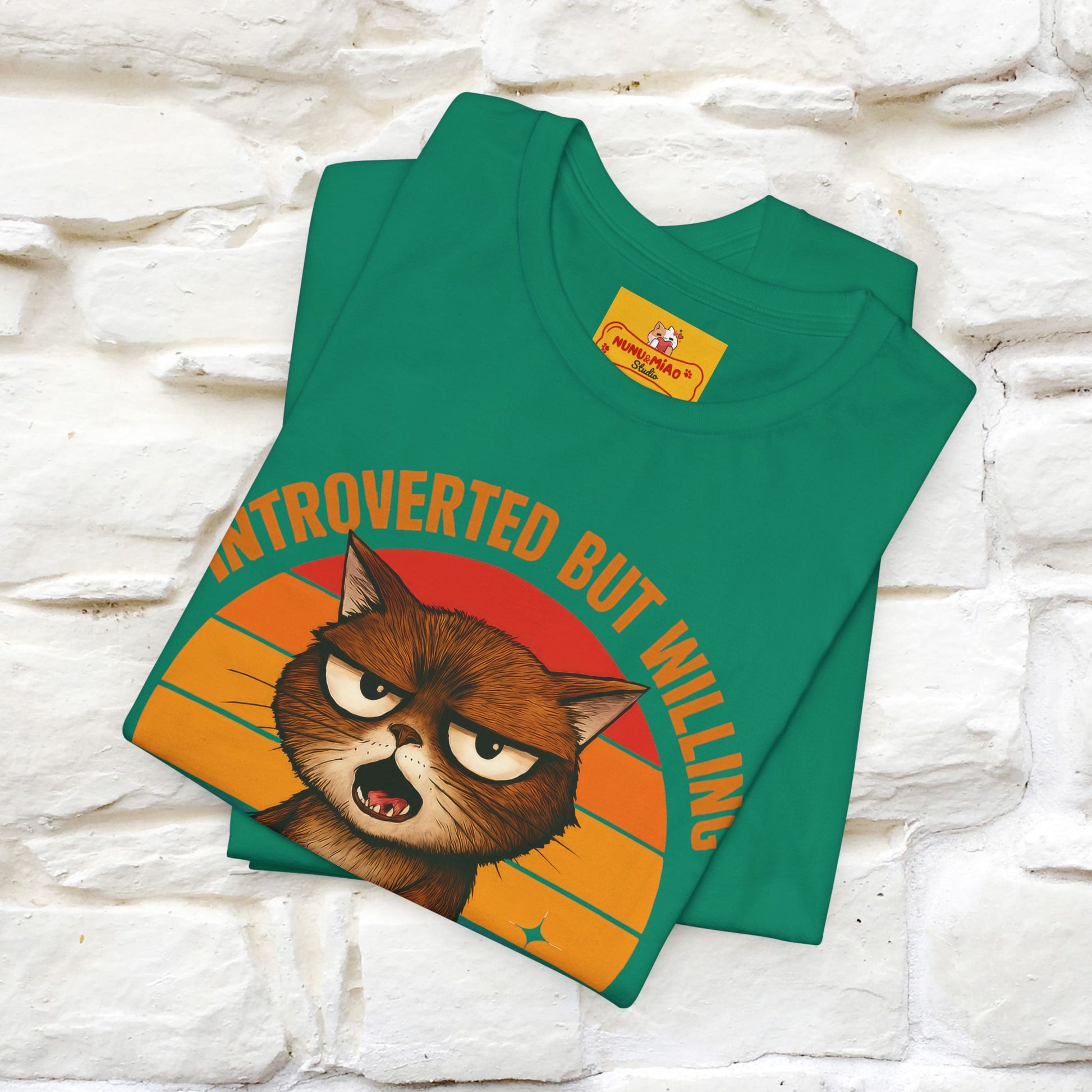 "Introverted But Willing To Discuss Cats" Antisocial Cat T-shirt |Nunu&Miao Studio - Nunu&Miao Studio