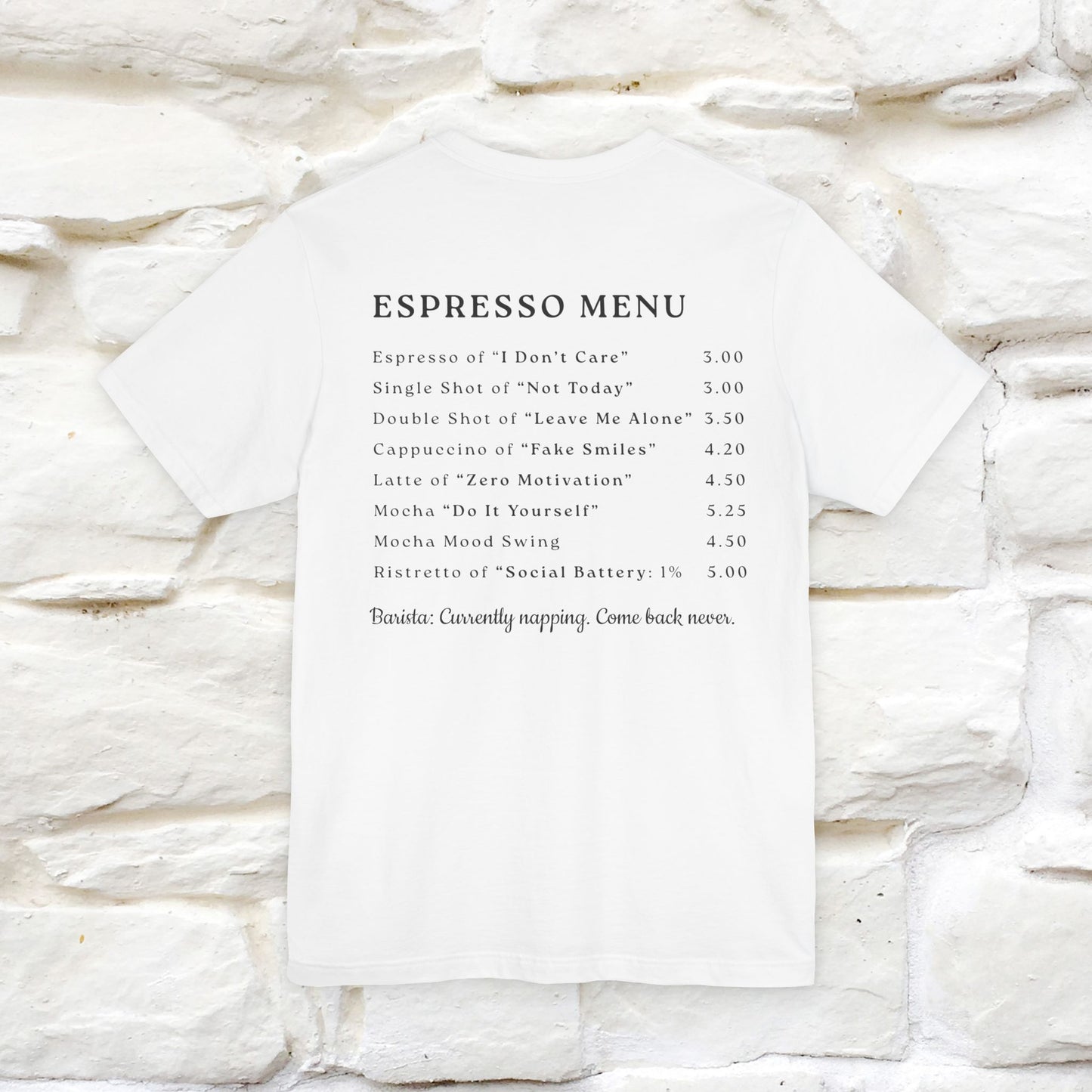 "More Espresso Less Depresso" |Cat T-Shirt | Nunu&Miao Studio - Nunu&Miao Studio