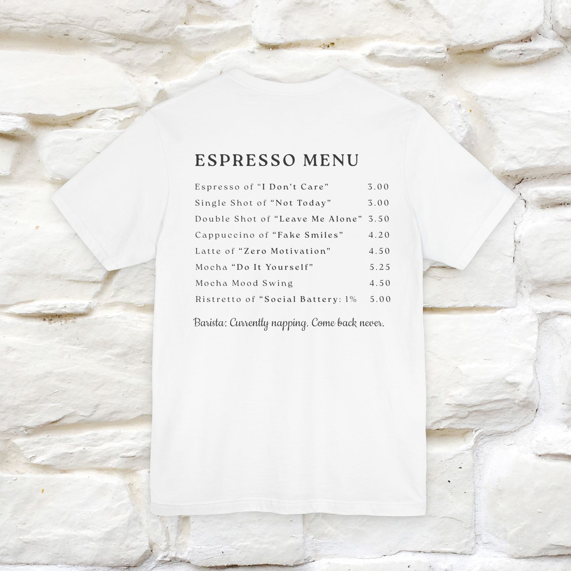 "More Espresso Less Depresso" |Cat T-Shirt | Nunu&Miao Studio - Nunu&Miao Studio