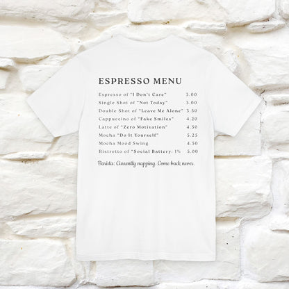 "More Espresso Less Depresso" |Cat T-Shirt | Nunu&Miao Studio - Nunu&Miao Studio