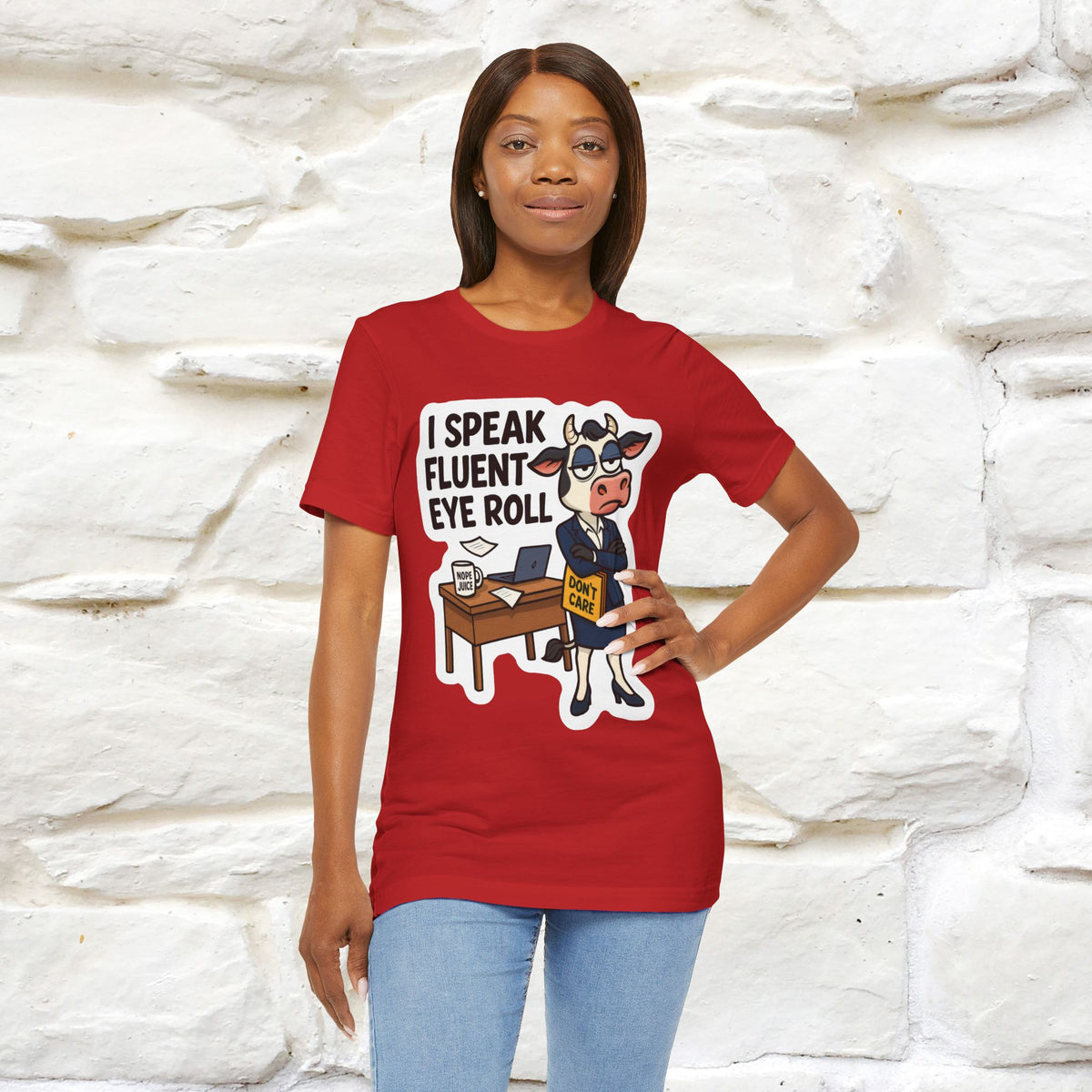 ''I Speak Fluent Eye Roll ''|  Sarcastic Cat T-Shirt | Nunu&Miao Studio