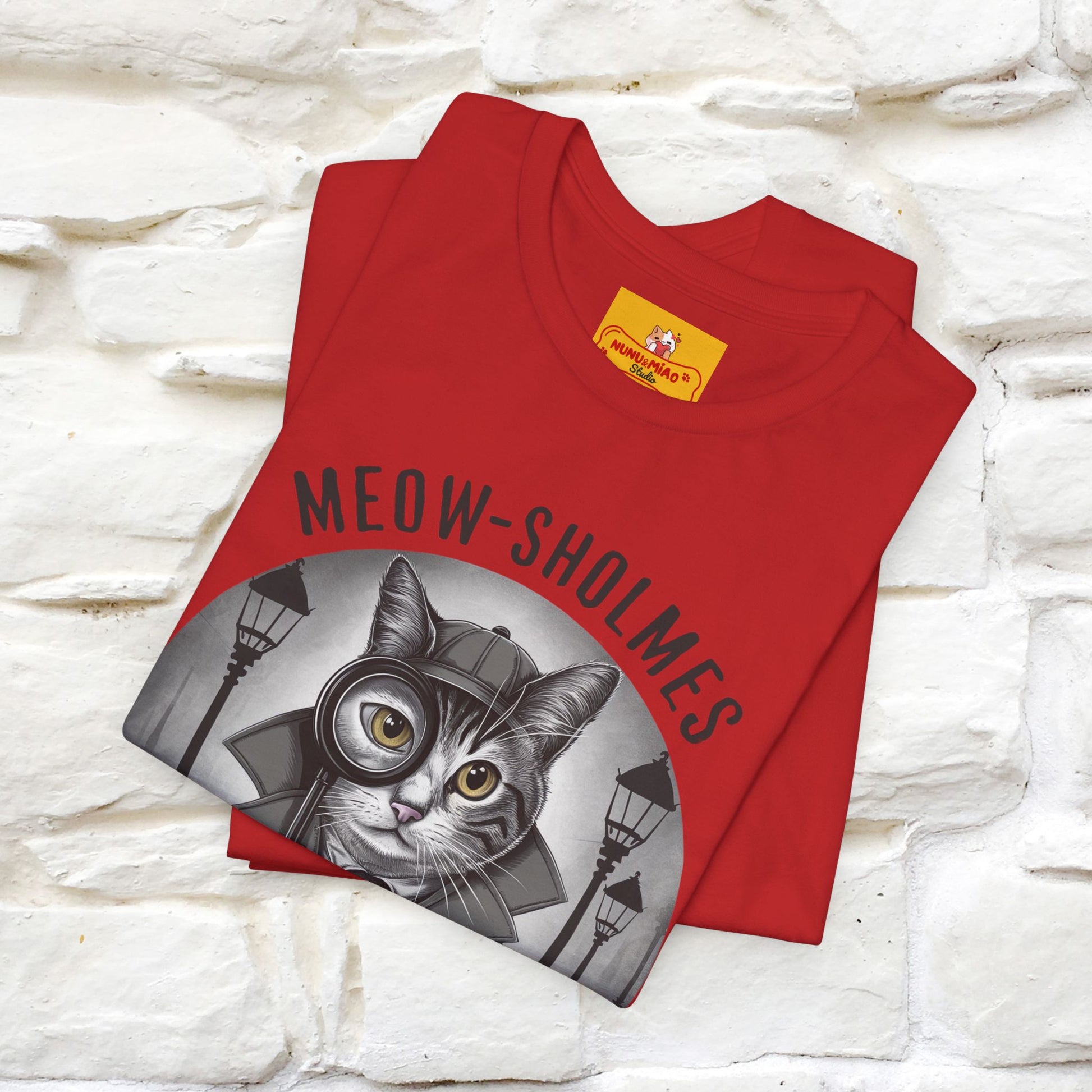 ''Meow-Sholmes: The Case of the Missing Kibble'' | Detective Cat Tee | Nunu&Miao Studio - Nunu&Miao Studio