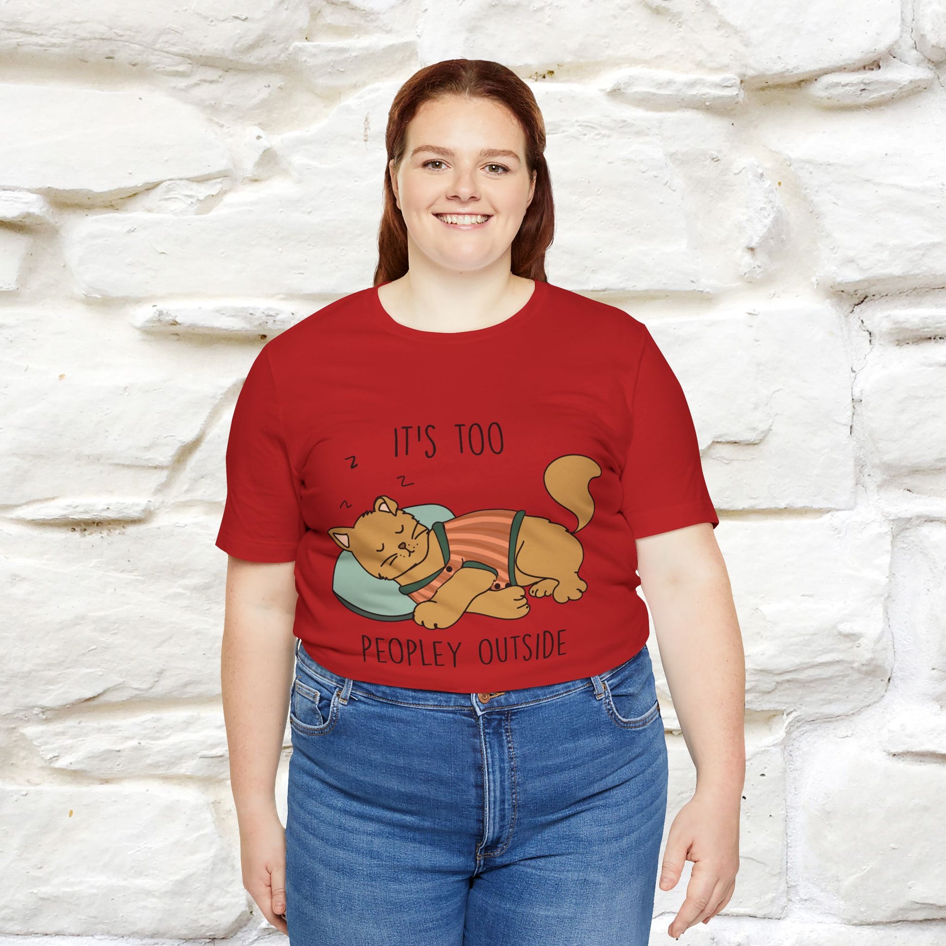 ''It’s Too Peopley Outside'' | Funny Cat T-Shirt | Nunu&Miao Studio - Nunu&Miao Studio