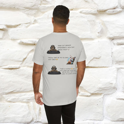 ''911 Emergency'' | Front & Back Design | Cat T-Shirt | Nunu&Miao Studio - Nunu&Miao Studio