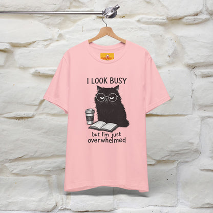 "I Look Busy But I'm Just Overwhelmed" |Cat T-Shirt | Nunu&Miao Studio - Nunu&Miao Studio