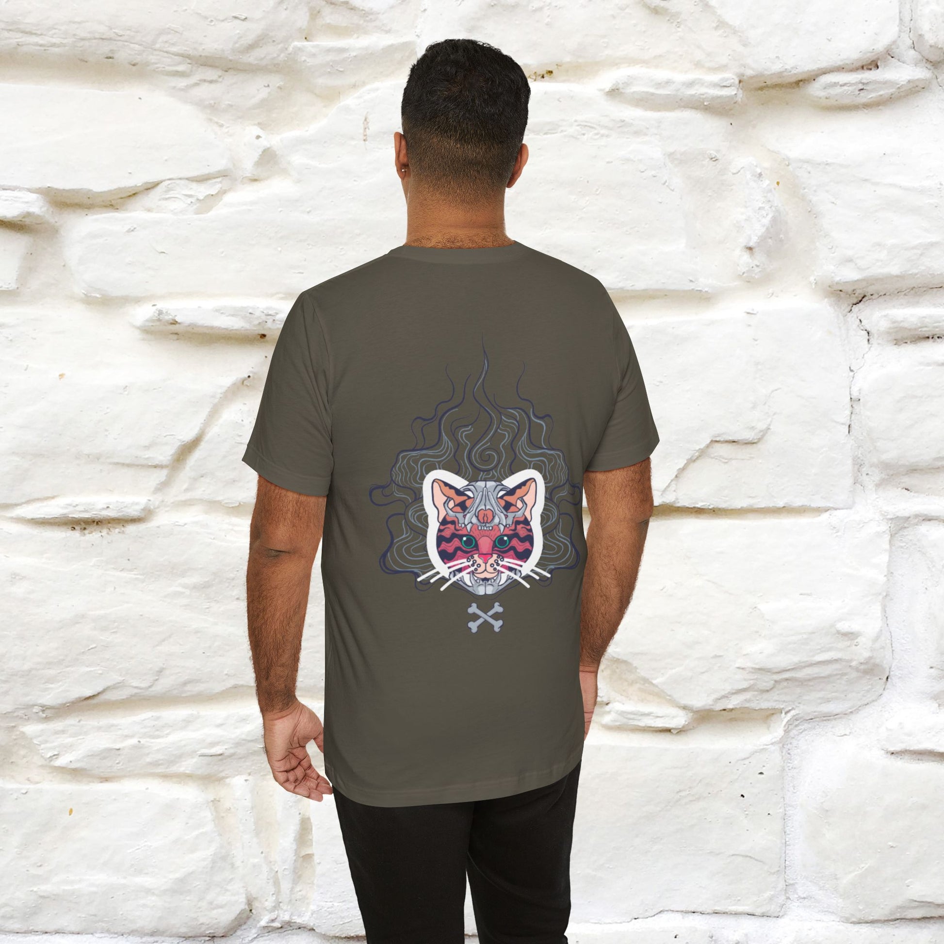 ''Air Fire Cat'' | Cat T-Shirt Front and Back Design | Nunu&Miao Studio - Nunu&Miao Studio