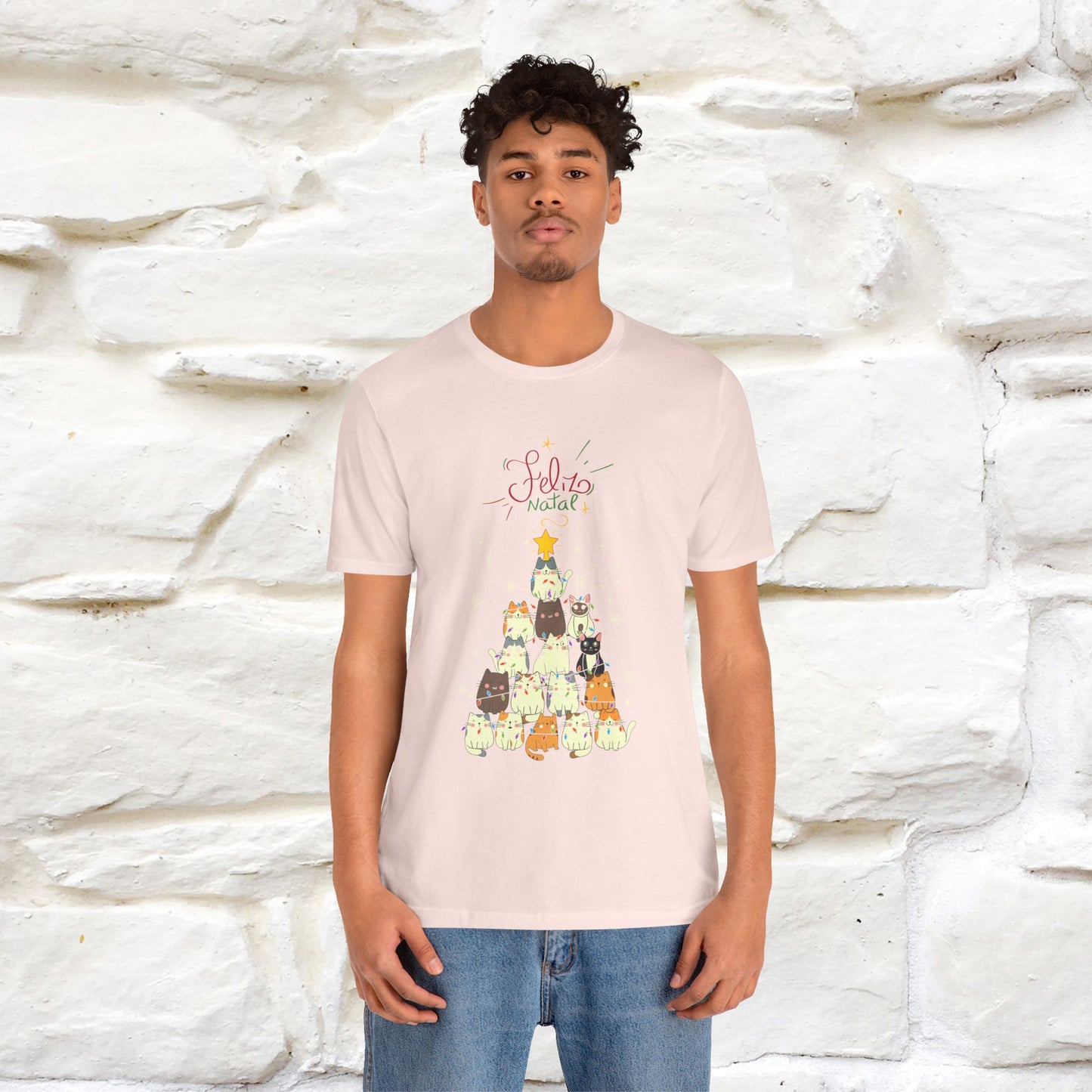 "Feliz Natal" Cat T-shirt|Nunu&Miao Studio - Nunu&Miao Studio