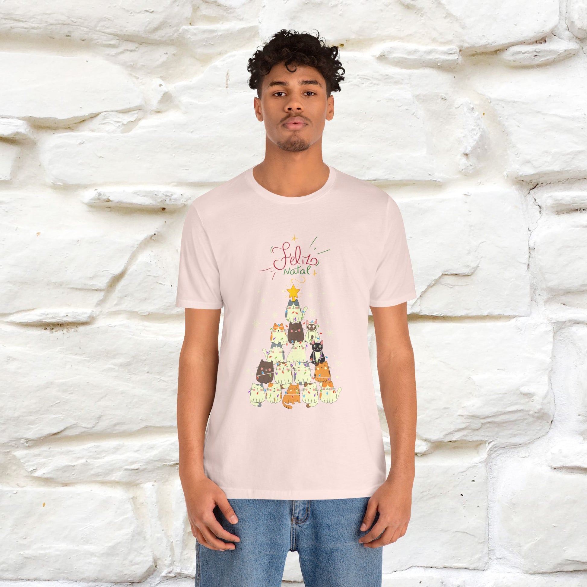 "Feliz Natal" Cat T-shirt|Nunu&Miao Studio - Nunu&Miao Studio