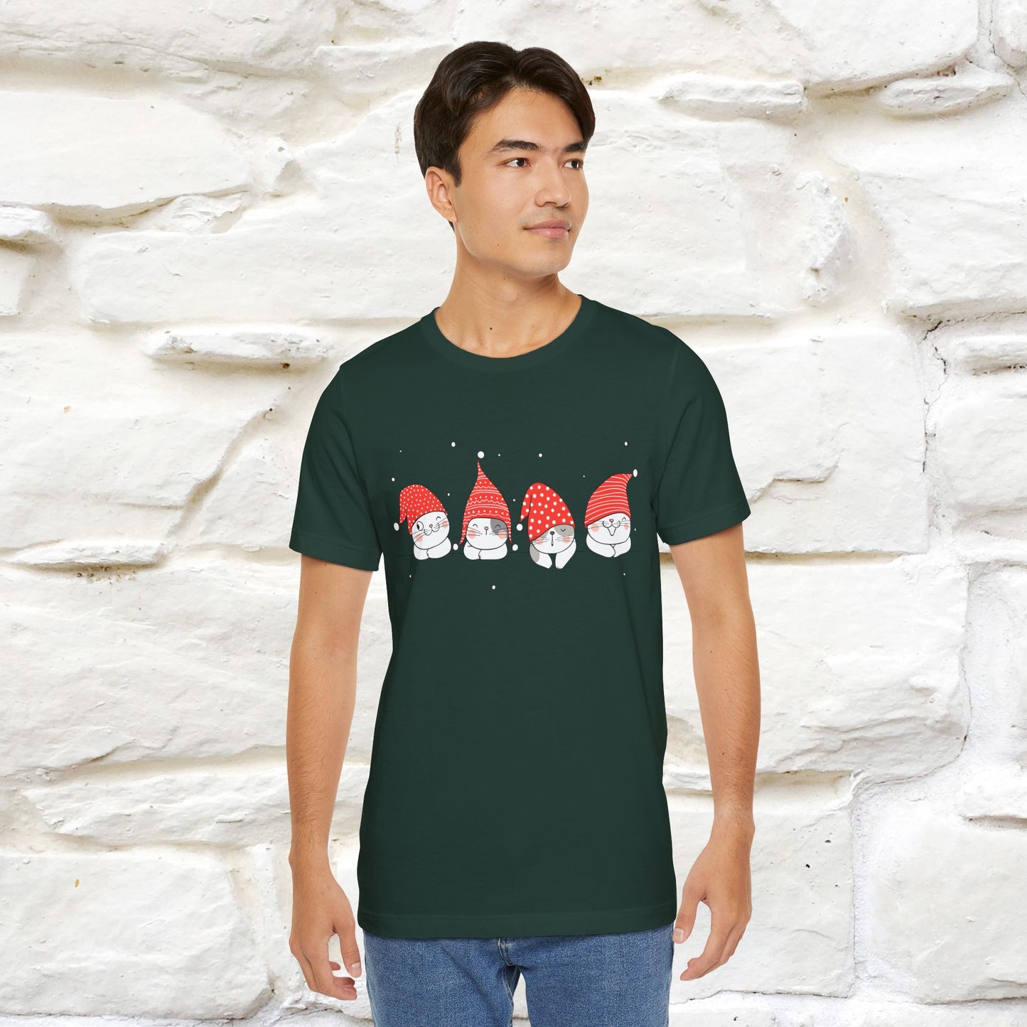 ''Christmas Cute'' |Cats T-shirt | Nunu&Miao Studio - Nunu&Miao Studio