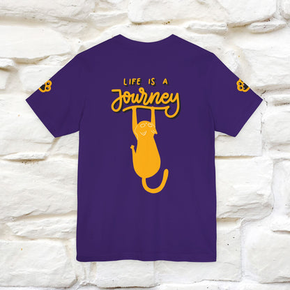 "Life Is A Journey'' Cat T-Shirt | Front & Back Design | Nunu&Miao Studio - Nunu&Miao Studio