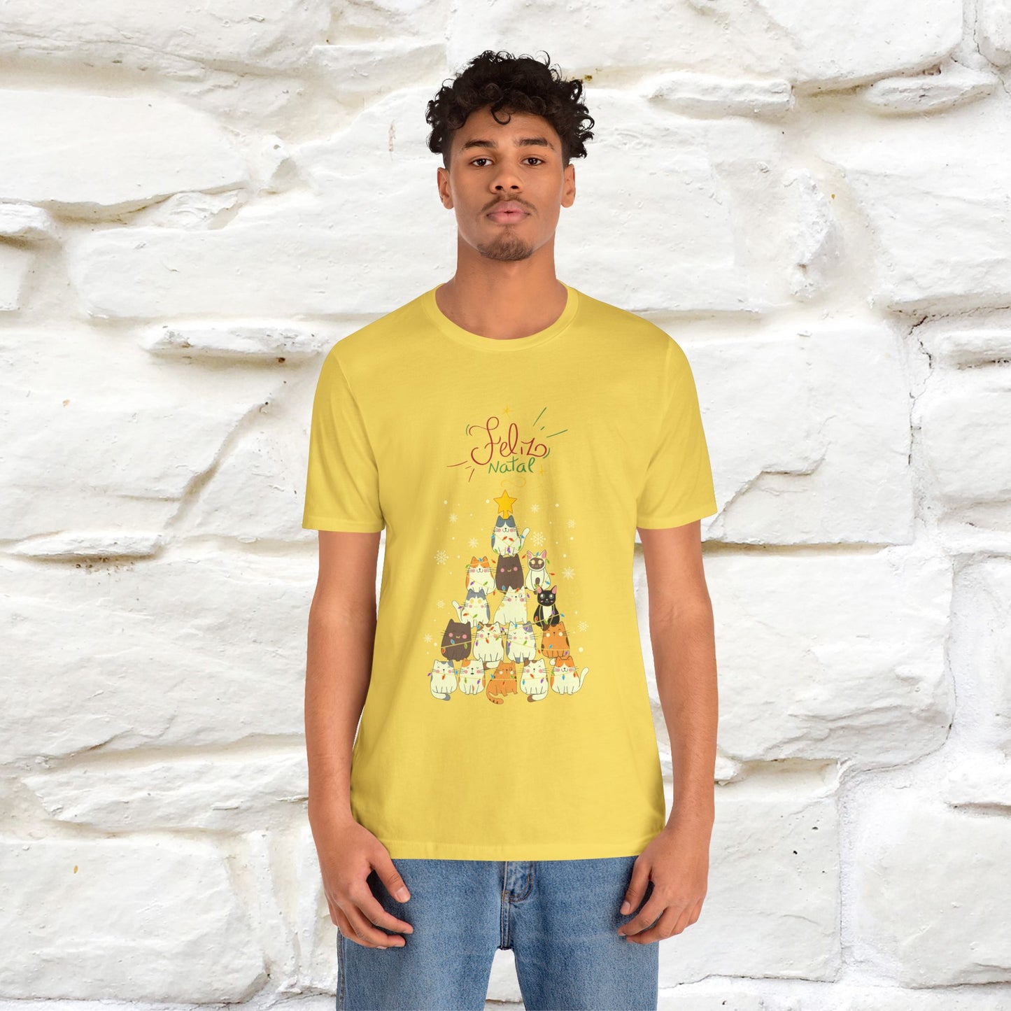 "Feliz Natal" Cat T-shirt|Nunu&Miao Studio - Nunu&Miao Studio