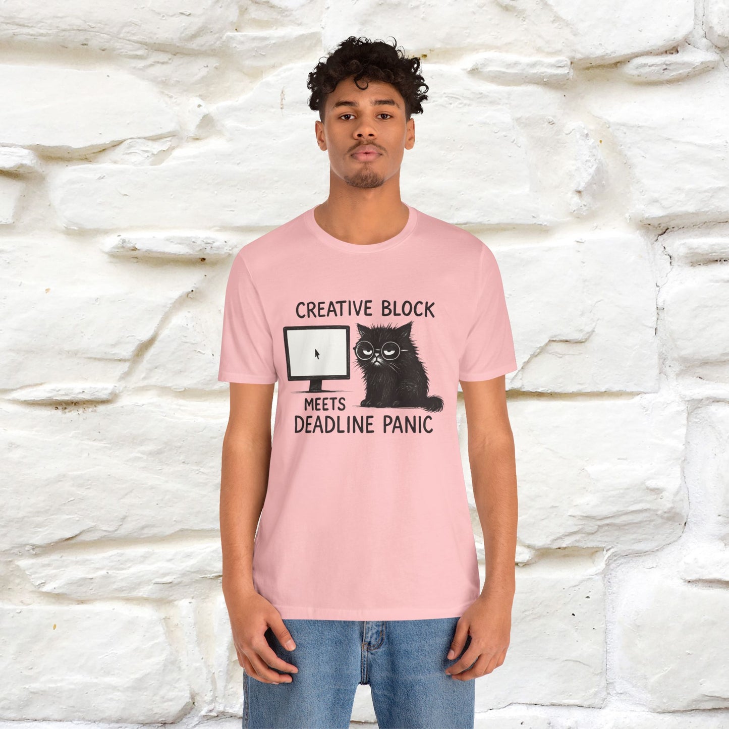 "Creative Block Meets Deadline..." |Cat T-Shirt | Nunu&Miao Studio - Nunu&Miao Studio