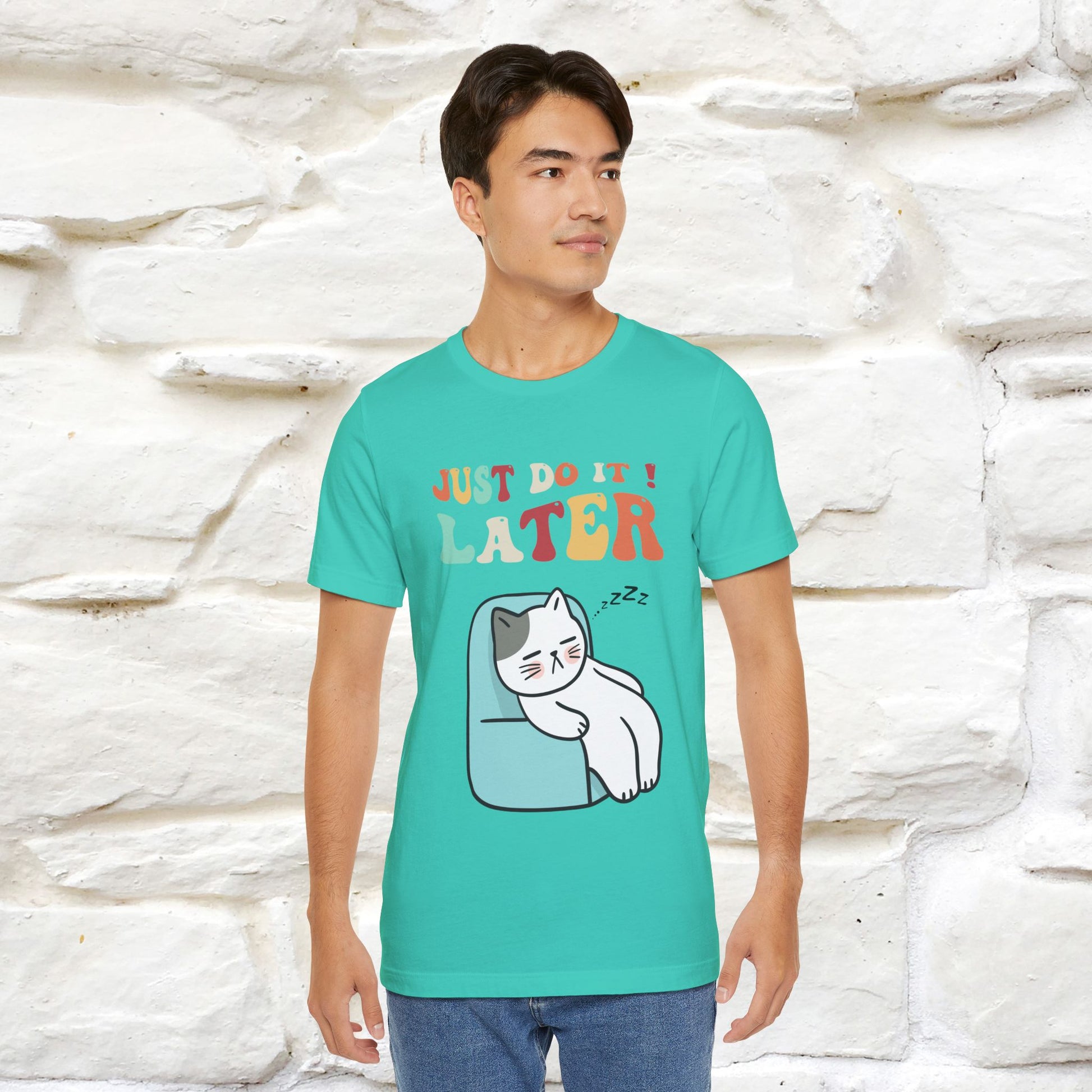 "Just Do It Later" Cat T-shirt |Nunu&Miao Studio - Nunu&Miao Studio