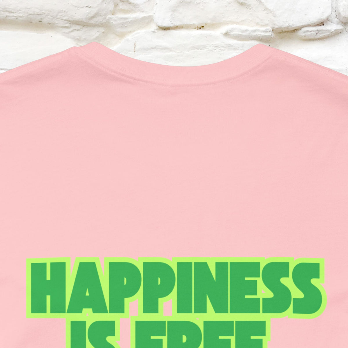 "“Happiness is free. Delivery is extra.” | Cat T-Shirt | Front & Back Design | Nunu&Miao Studio