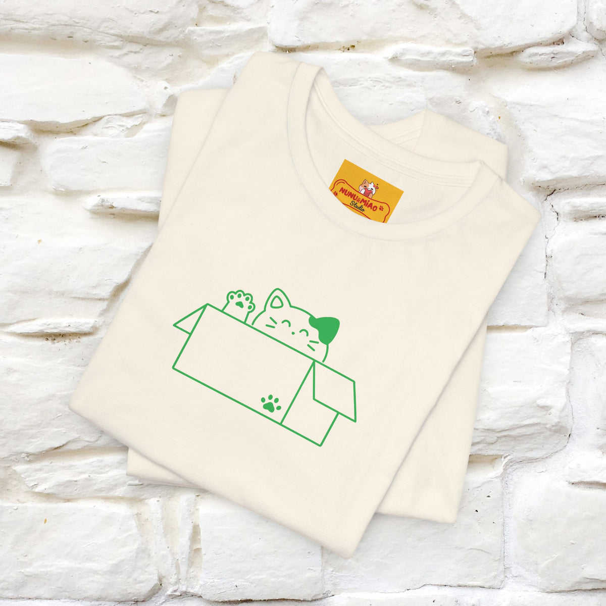 "“Happiness is free. Delivery is extra.” | Cat T-Shirt | Front & Back Design | Nunu&Miao Studio
