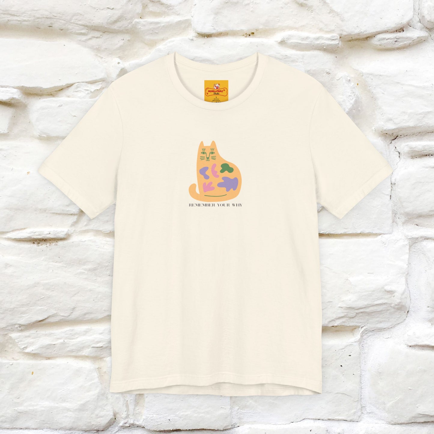 "Remember Your Why'' Cat T-Shirt Front and Back Design | Nunu&Miao Studio - Nunu&Miao Studio