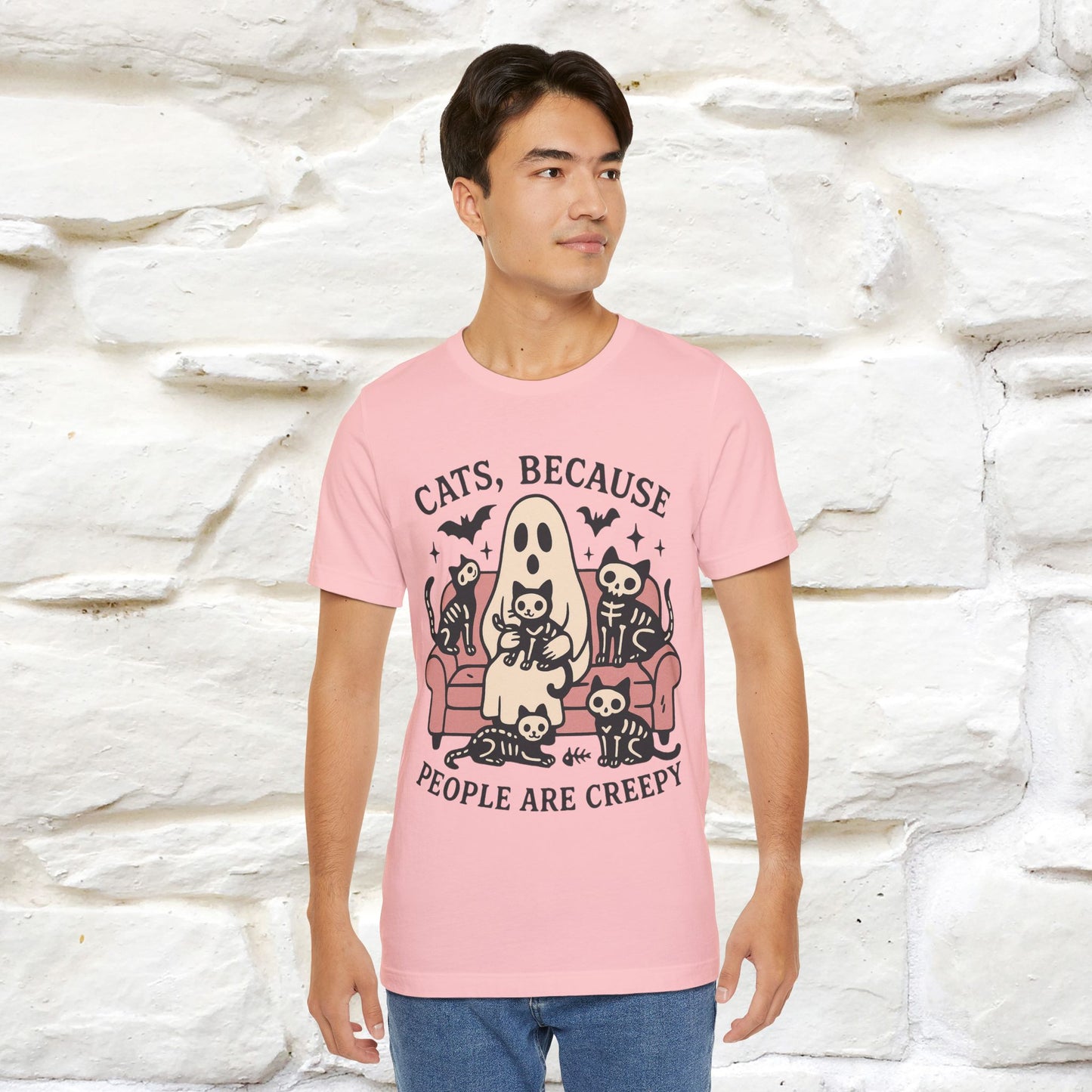 "Cat Because People Are Creepy" Halloween Cat T-shirt |Nunu&Miao Studio - Nunu&Miao Studio