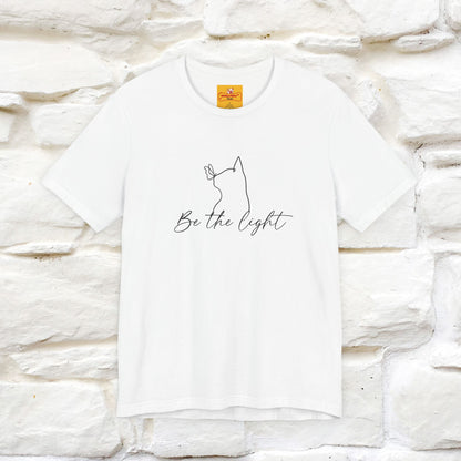 "Be The Light" Cat T-Shirt | Front & Back Design | Nunu&Miao Studio - Nunu&Miao Studio