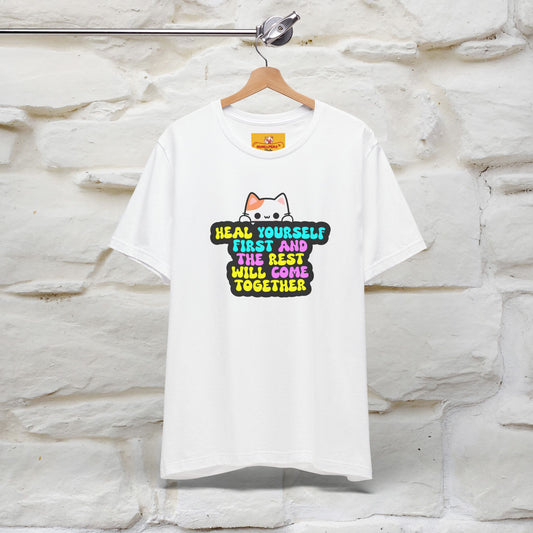 "Heal Yourself First And The Rest.." Cat T-shirt| Nunu&Miao Studio - Nunu&Miao Studio