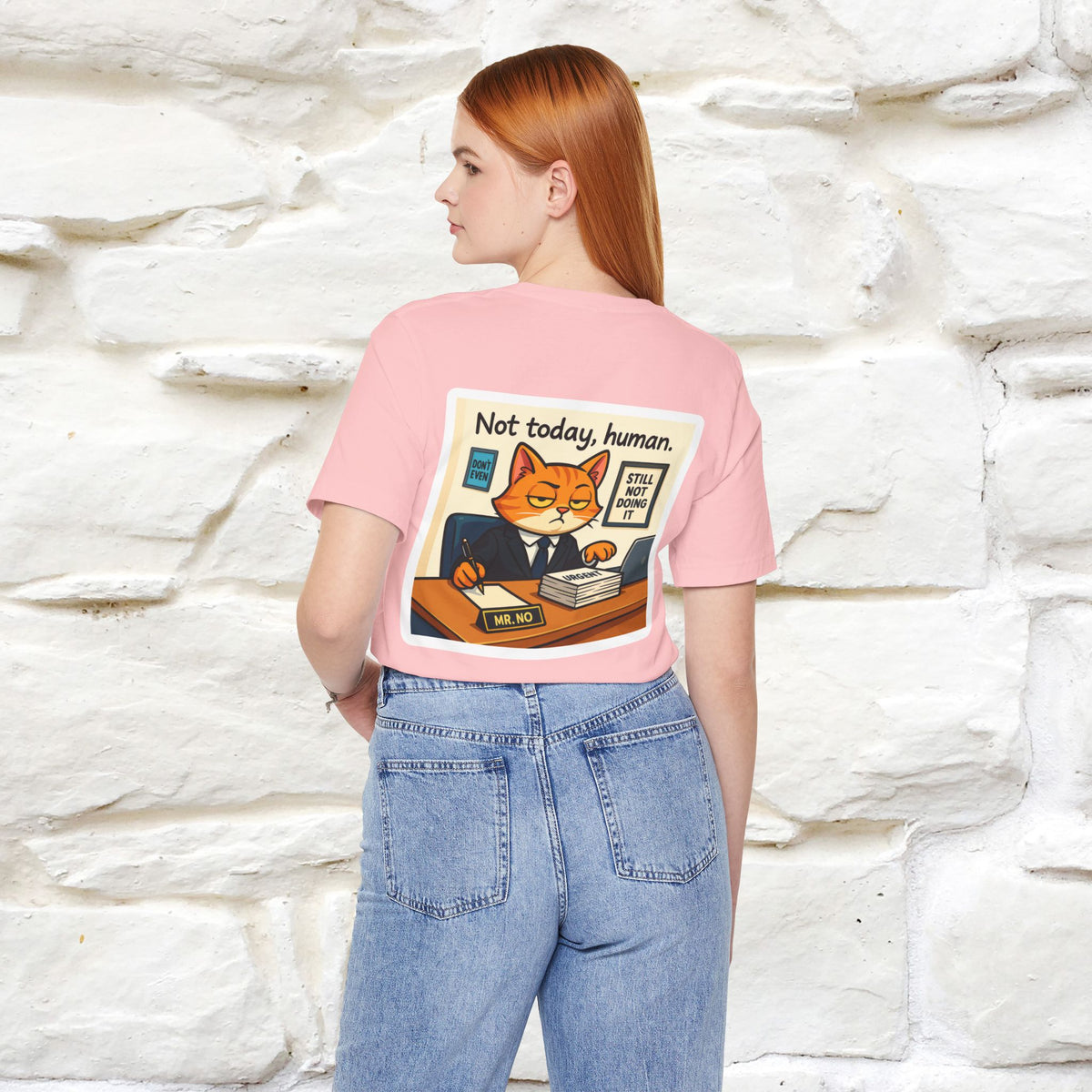 ''Not Today, Human''|  Sarcastic Cat T-Shirt | Front & Back Design | Nunu&Miao Studio