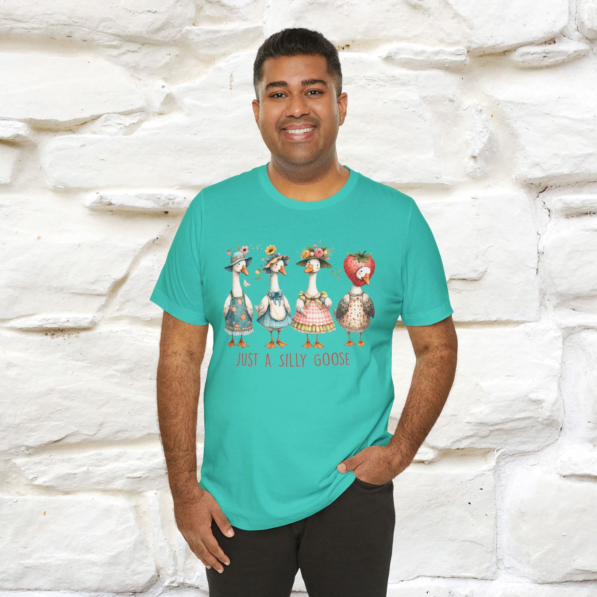 "Just A Silly Goose" Cute T-shirt |Nunu&Miao Studio - Nunu&Miao Studio