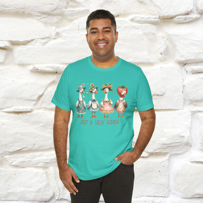"Just A Silly Goose" Cute T-shirt |Nunu&Miao Studio - Nunu&Miao Studio
