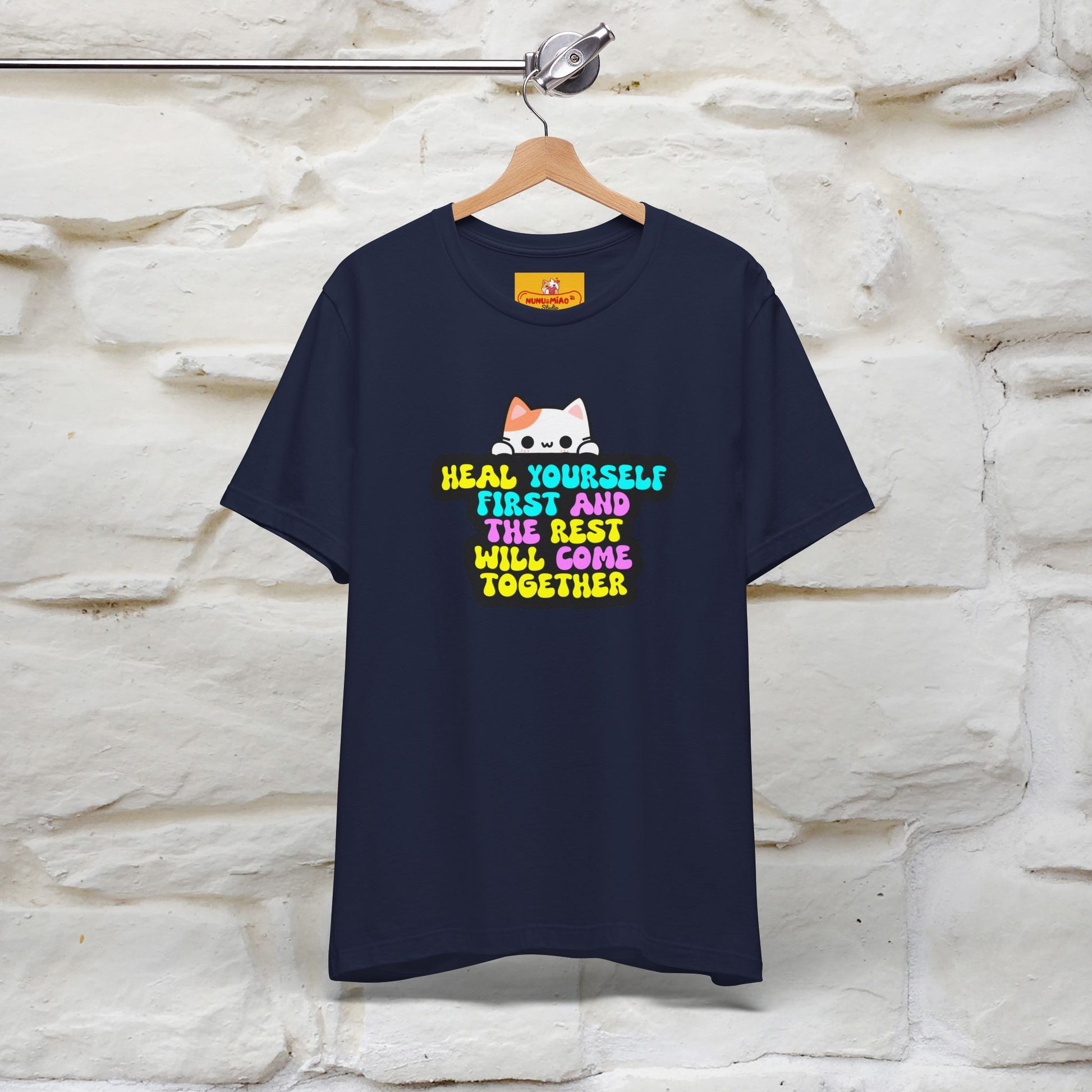 "Heal Yourself First And The Rest.." Cat T-shirt| Nunu&Miao Studio - Nunu&Miao Studio