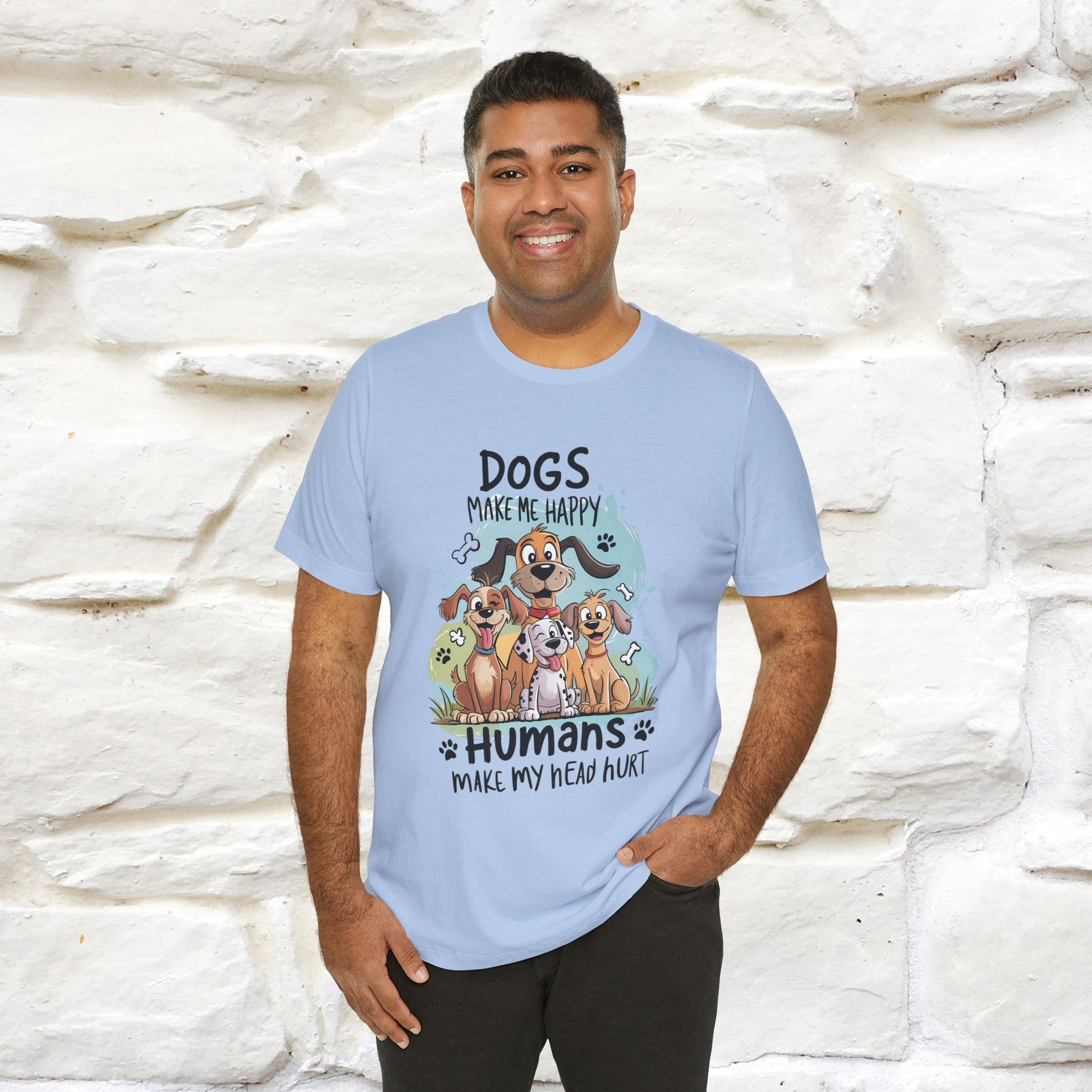 " Dogs Make Me Happy ..."  T-shirt |Nunu&Miao Studio - Nunu&Miao Studio