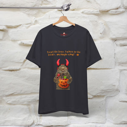 ''Forget The Tricks I am Here For The Treats ...And Maybe A Nap!'' Cat T-shirt for Men and Women  100% Cotton* - Nunu&Miao Studio