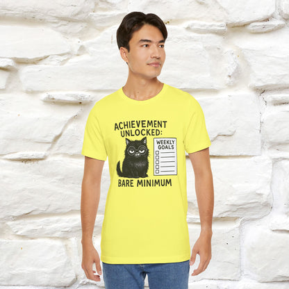 "Achievement Unlocked Bare Minimum." |Cat T-Shirt | Nunu&Miao Studio - Nunu&Miao Studio