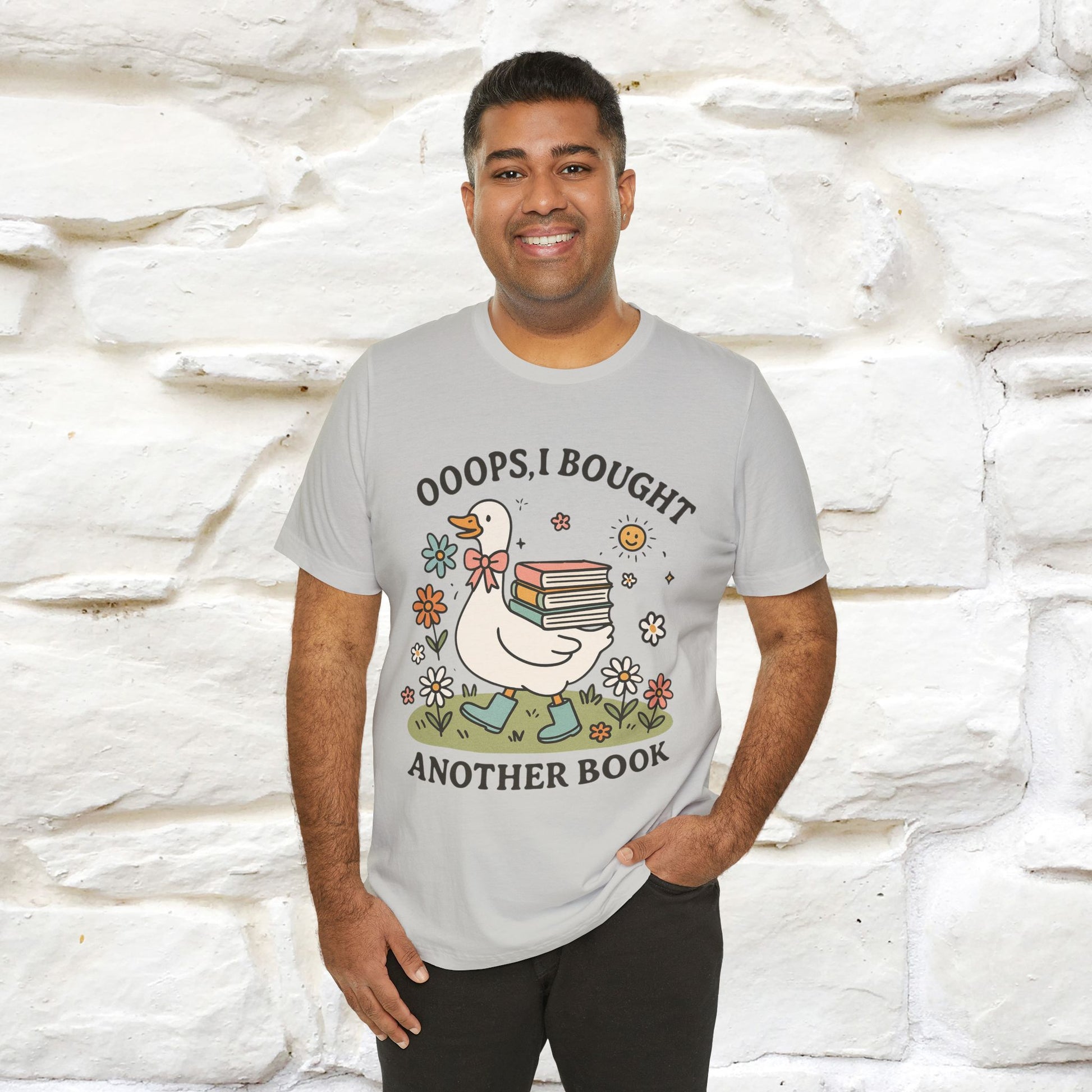 "Oooops I Bought Another Book" Funny Goose T-shirt |Nunu&Miao Studio - Nunu&Miao Studio