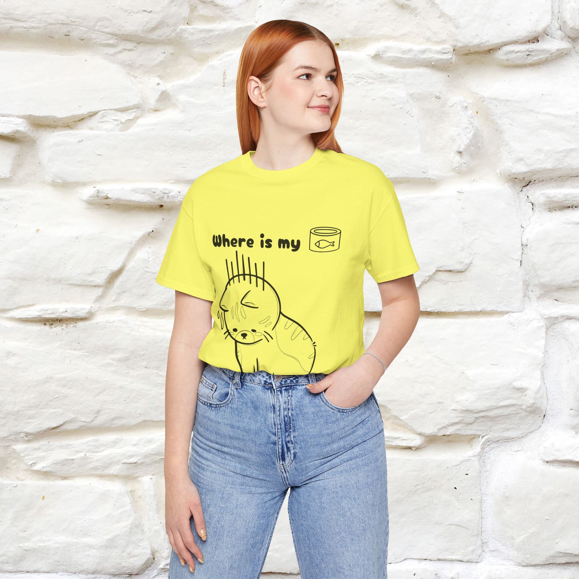 "Where Is My Tuna?" Cat T-Shirt | Nunu&Miao Studio - Nunu&Miao Studio