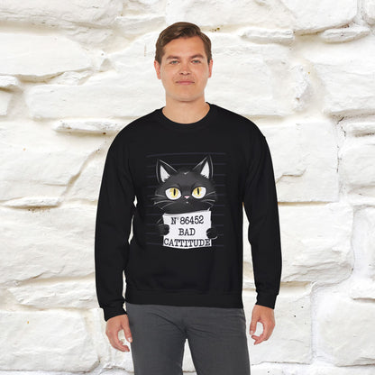 ''Bad Cattitude'' |Cat Sweatshirt | Nunu&Miao Studio