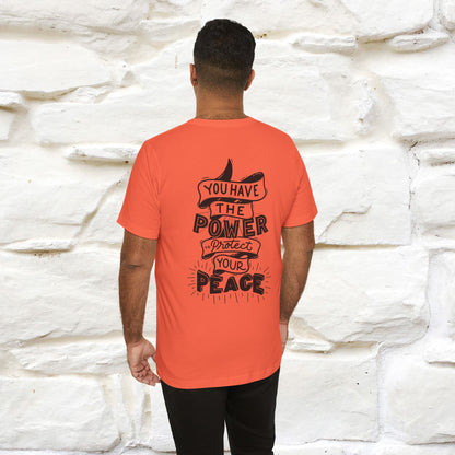 "You Have the Power to Protect Your Peace" Cat T-Shirt| Front & Back Design | Nunu&Miao Studio - Nunu&Miao Studio