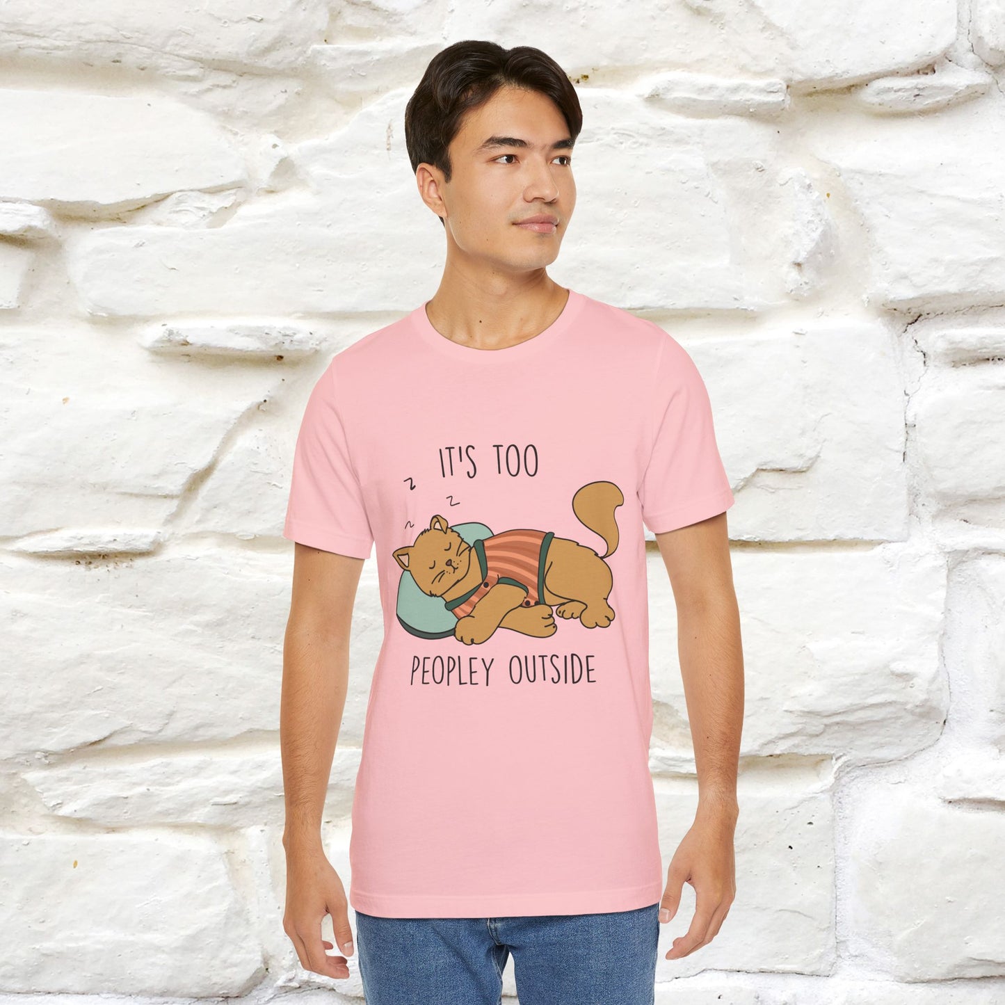 ''It’s Too Peopley Outside'' | Funny Cat T-Shirt | Nunu&Miao Studio - Nunu&Miao Studio