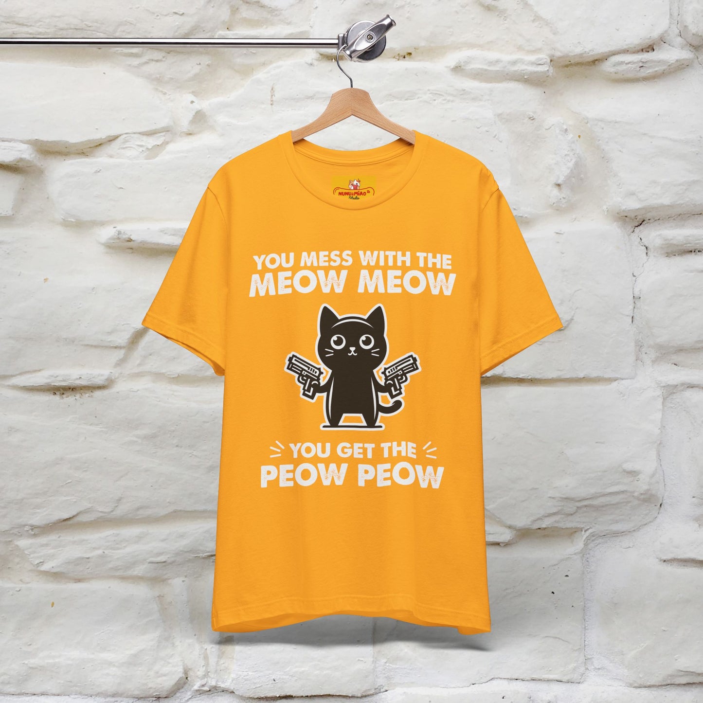 "You Mess With The Meow Meow, You Get The Peow Peow" Cat T-shirt |Nunu&Miao Studio - Nunu&Miao Studio