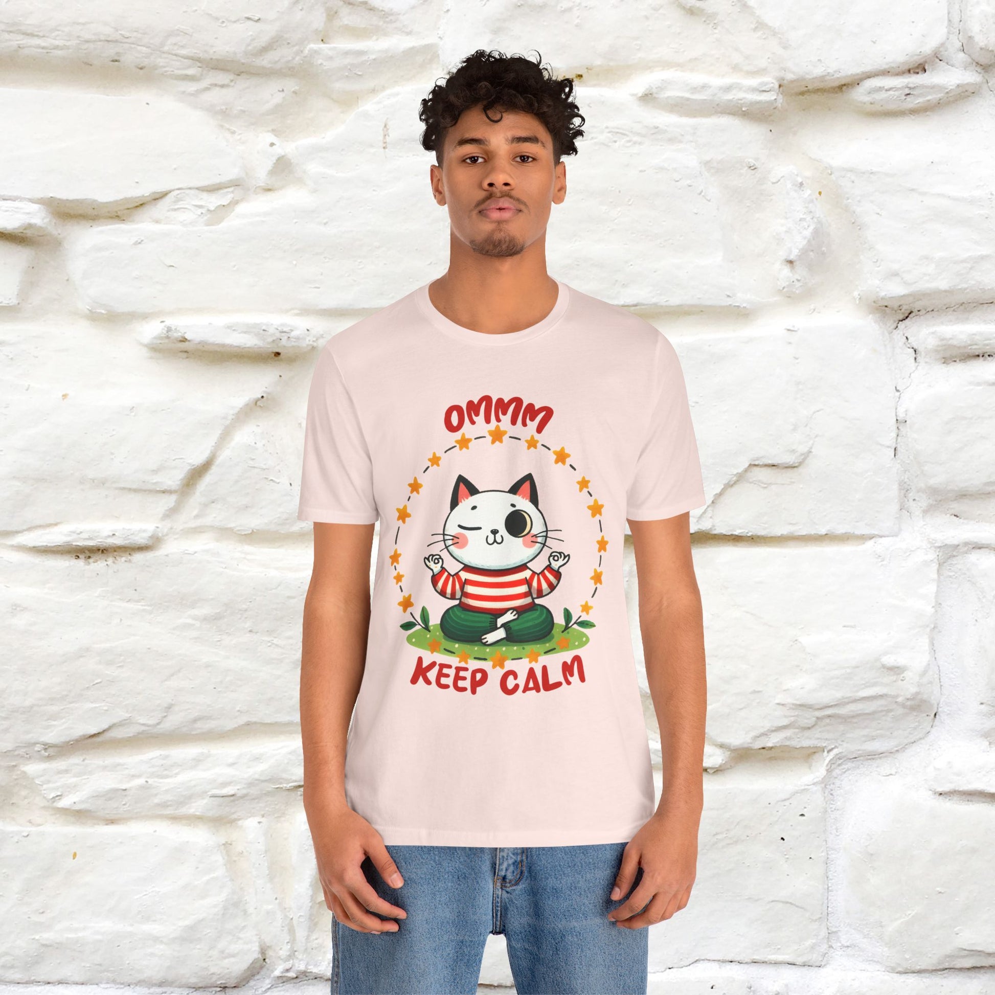 ''Ommm, Keep Calm'' Cat T-Shirt | Nunu&Miao Studio - Nunu&Miao Studio