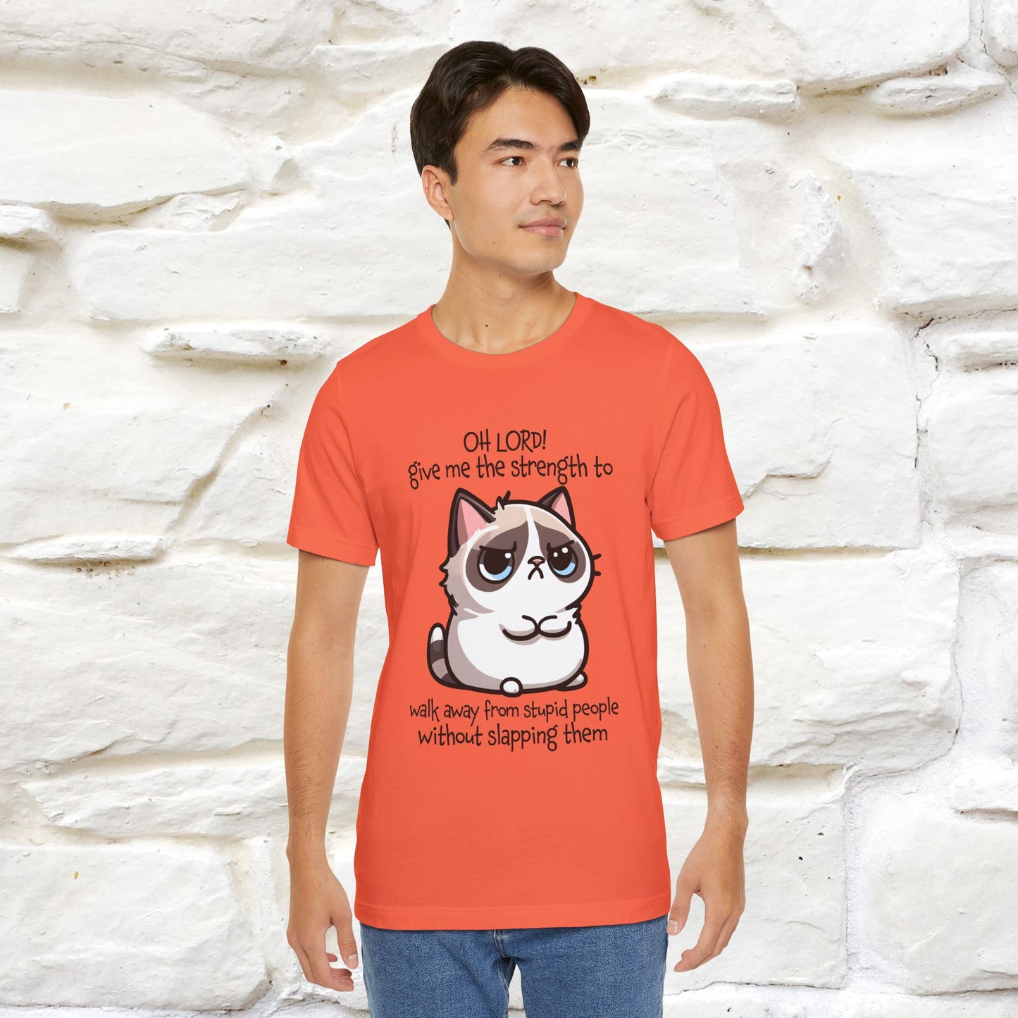 ''Oh Lord! Give Me Strength to ...'' Cat T-Shirt |  | Nunu&Miao Studio - Nunu&Miao Studio