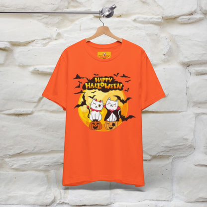 "Happy Halloween Cat Couple " Cat  T-shirt |Nunu&Miao Studio - Nunu&Miao Studio