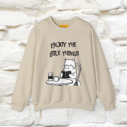 ''Enjoy the Little Things'' | Cute Cat Sweatshirt | Nunu&Miao Studio