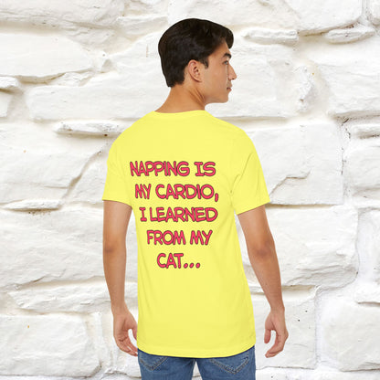 "Napping Is My Cardio, I Learned From My Cat…" Funny Cat T-shirt | Nunu&Miao Studio - Nunu&Miao Studio