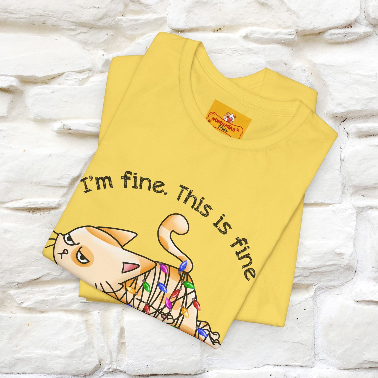 "This Is Fine" |Funny Cat T-Shirt | Nunu&Miao Studio