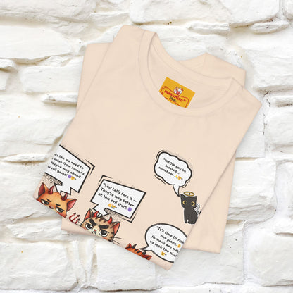 "Humans Are Way Ahead In The Evil Game! 😈😼" Cat  T-shirt |Nunu&Miao Studio - Nunu&Miao Studio