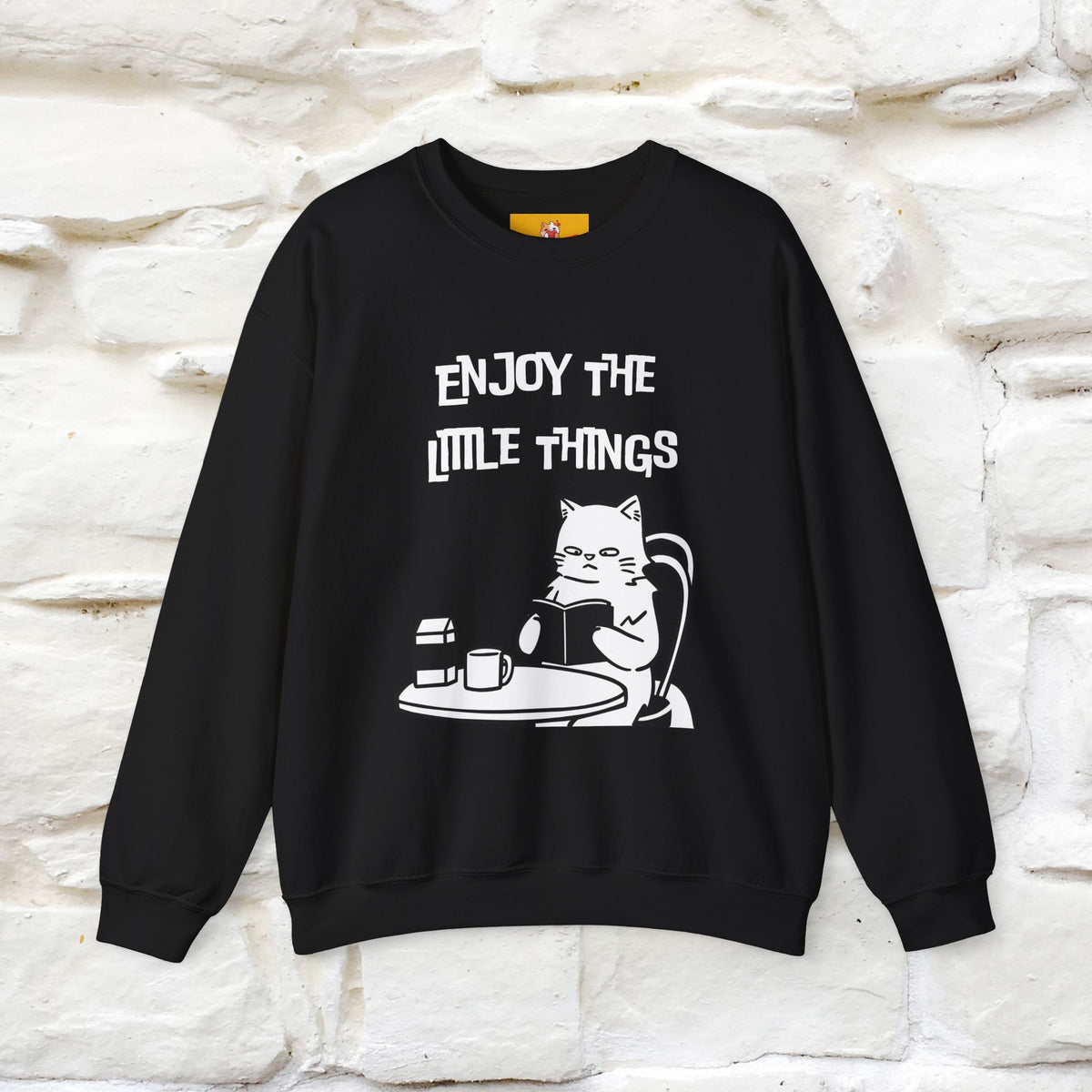 ''Enjoy the Little Things'' | Cute Cat Sweatshirt | Nunu&Miao Studio