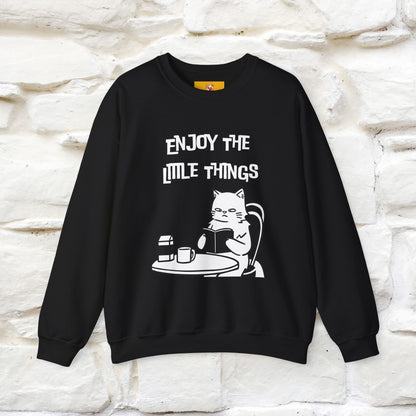 ''Enjoy the Little Things'' | Cute Cat Sweatshirt | Nunu&Miao Studio
