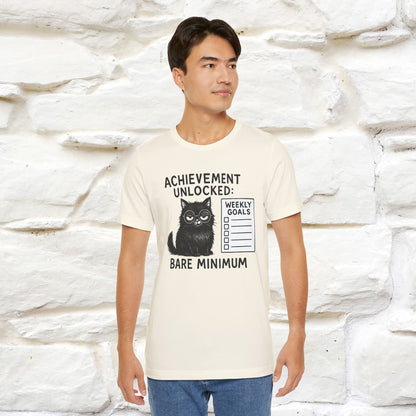 "Achievement Unlocked Bare Minimum." |Cat T-Shirt | Nunu&Miao Studio - Nunu&Miao Studio