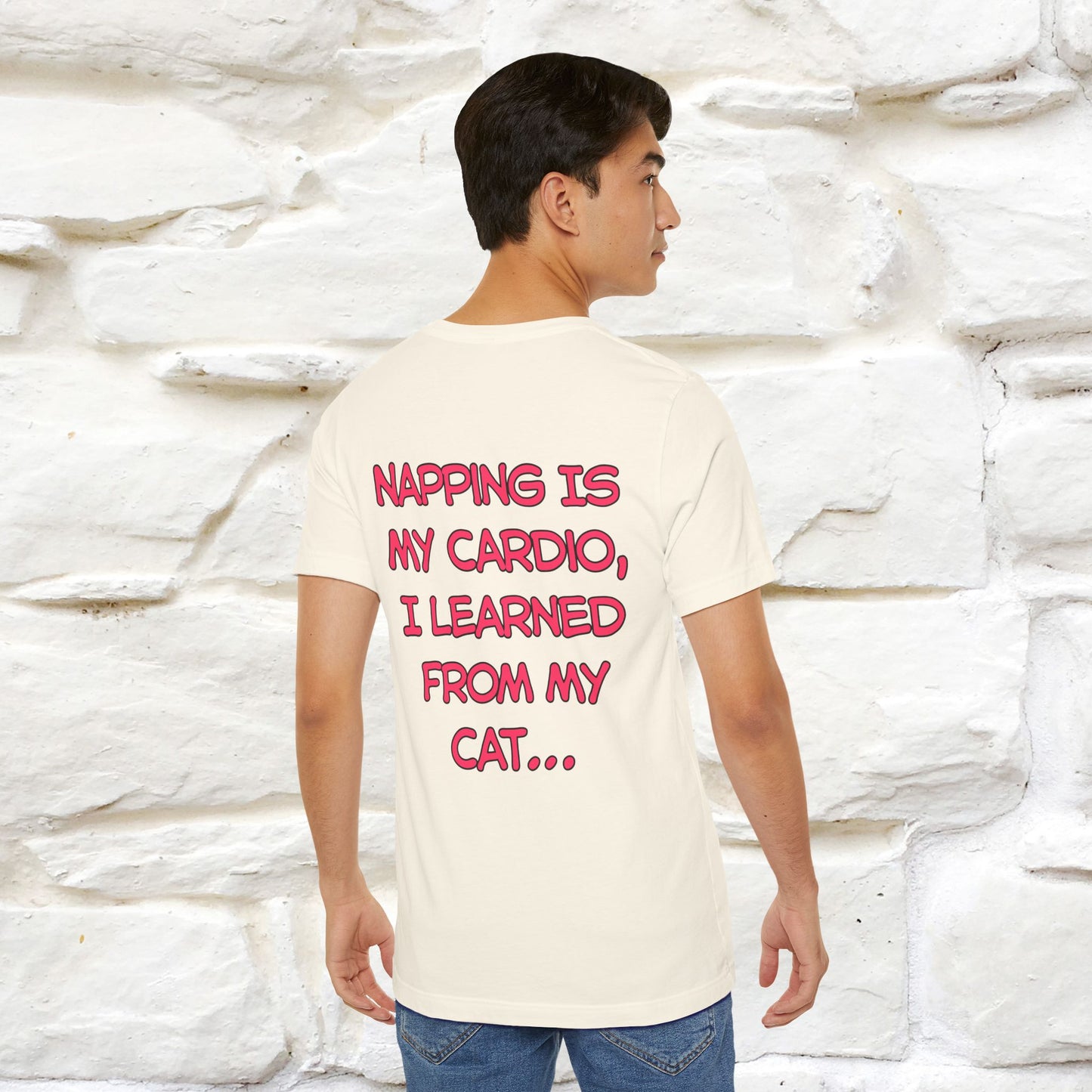 "Napping Is My Cardio, I Learned From My Cat…" Funny Cat T-shirt | Nunu&Miao Studio - Nunu&Miao Studio