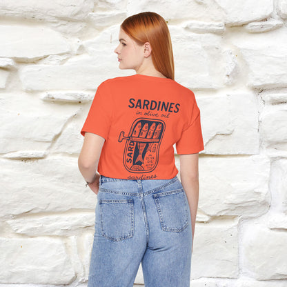 "Sardines In Olive Oil" Cute T-shirt | Front & Back Design|Nunu&Miao Studio - Nunu&Miao Studio