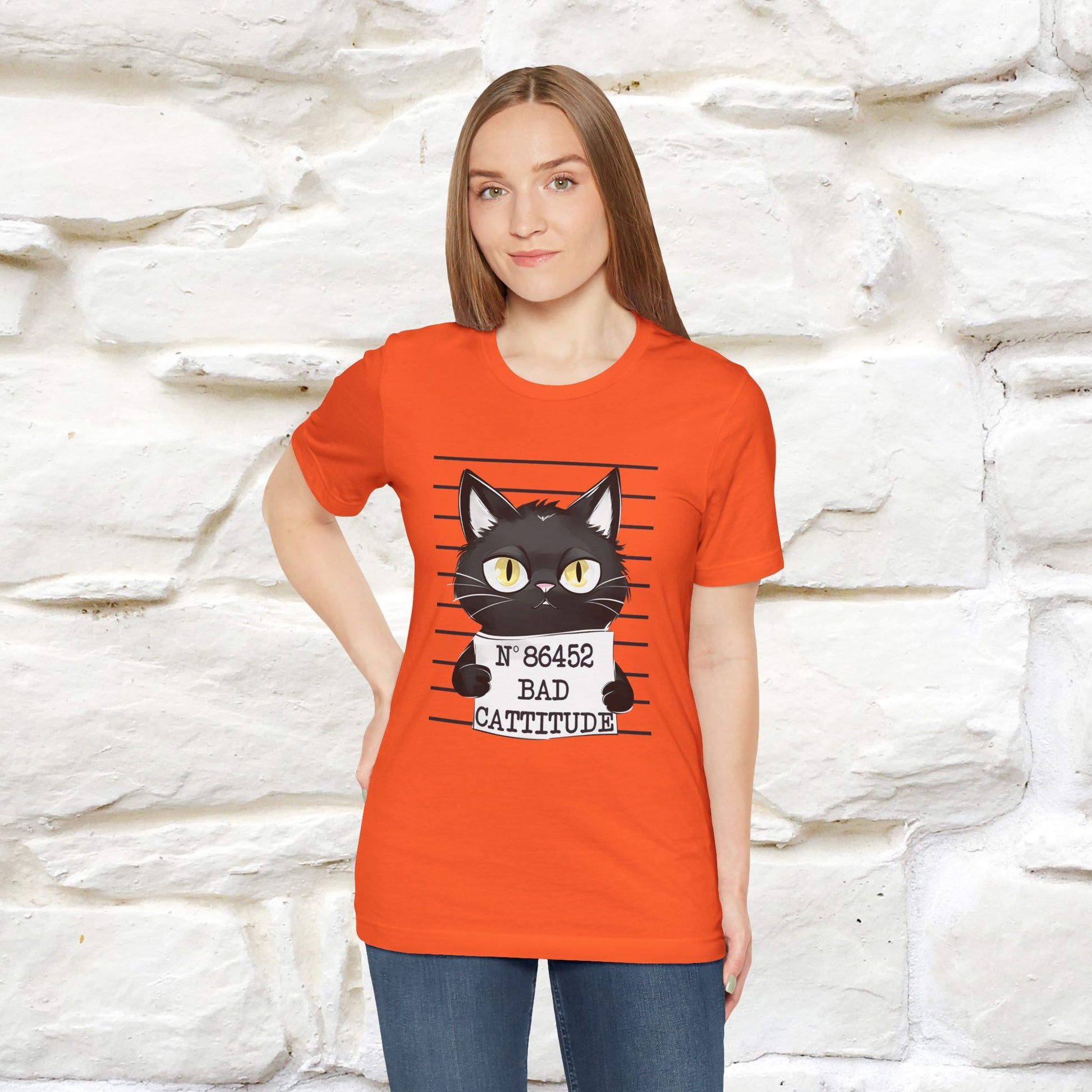 "Bad Cattitude" Cat T-Shirt | Nunu&Miao Studio - Nunu&Miao Studio