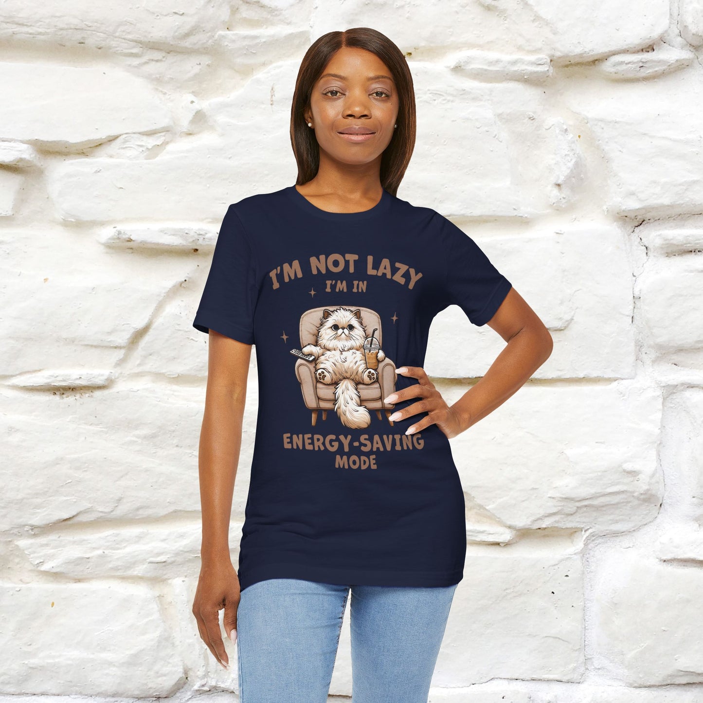 "I'm Not Lazy I'm In Energy-Saving Mode " Cat T-shirt |Nunu&Miao Studio - Nunu&Miao Studio